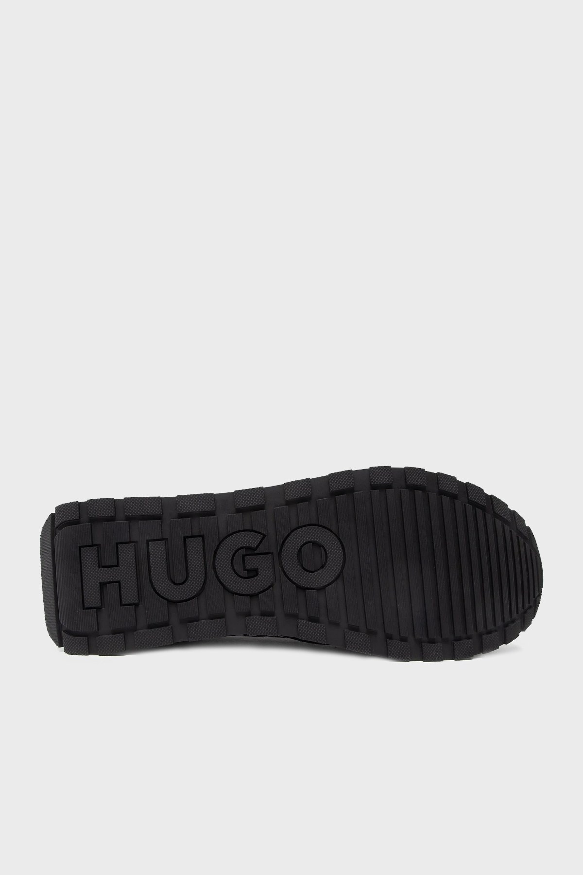 Hugo Baskılı Deri Sneaker Erkek Ayakkabı 50474057 110 SİYAH-BEYAZ