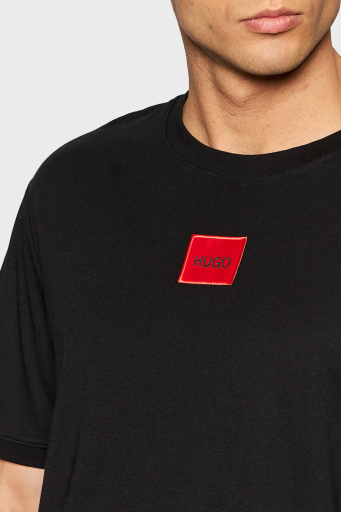 Hugo Baskılı Regular Fit Bisiklet Yaka % 100 Pamuk Erkek T Shirt 50447978 001 SİYAH - 11