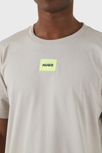 Hugo Baskılı Regular Fit Bisiklet Yaka % 100 Pamuk Erkek T Shirt 50447978 055 GRİ - 4