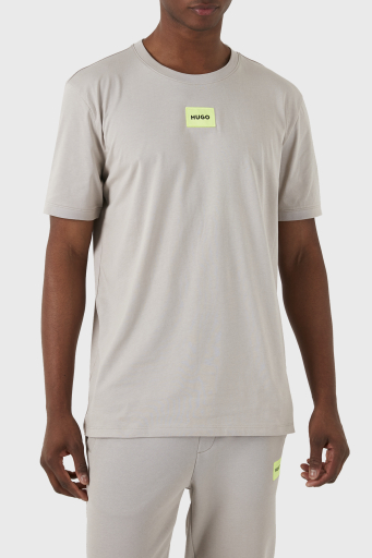 Hugo Baskılı Regular Fit Bisiklet Yaka % 100 Pamuk Erkek T Shirt 50447978 055 GRİ - 12