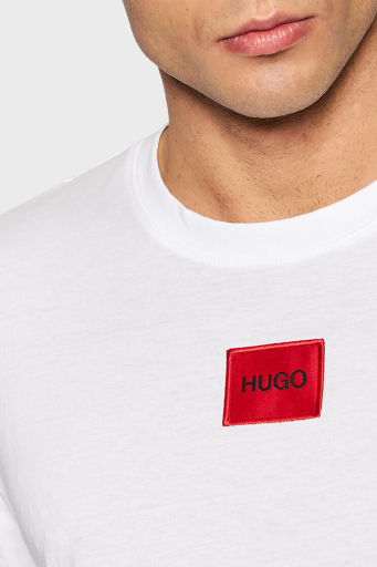 Hugo Baskılı Regular Fit Bisiklet Yaka % 100 Pamuk Erkek T Shirt 50447978 100 BEYAZ - 7