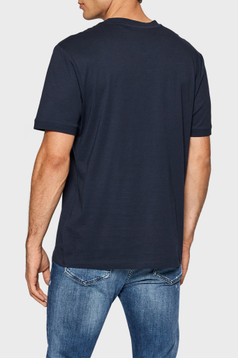 Hugo Baskılı Regular Fit Bisiklet Yaka % 100 Pamuk Erkek T Shirt 50447978 405 LACİVERT - 9