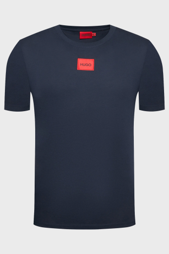 Hugo Baskılı Regular Fit Bisiklet Yaka % 100 Pamuk Erkek T Shirt 50447978 405 LACİVERT - 10