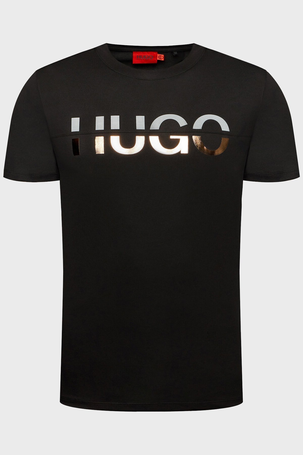 Hugo Baskılı Regular Fit Bisiklet Yaka % 100 Pamuk Erkek T Shirt 50466496 001 SİYAH