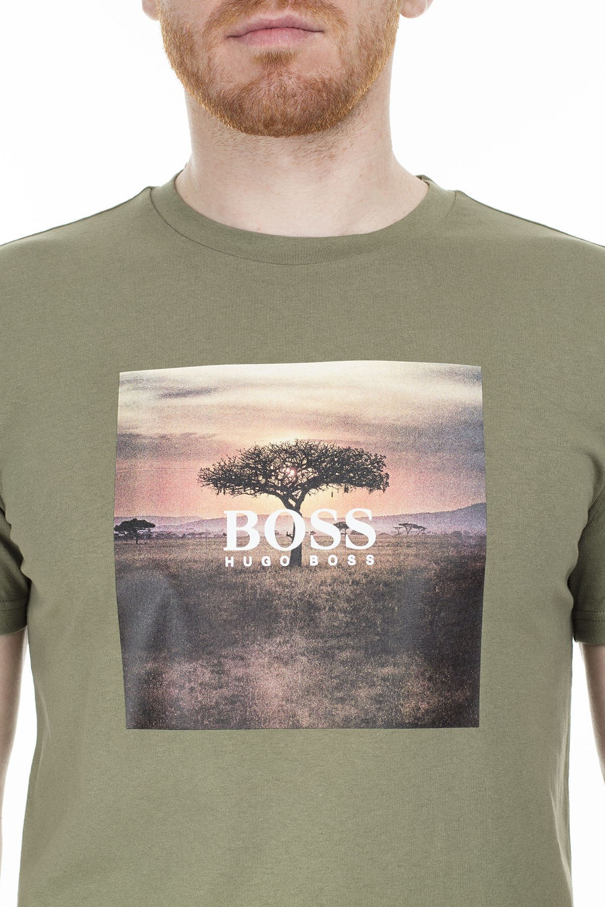 Hugo Boss Erkek T Shirt 50427897 349 HAKİ