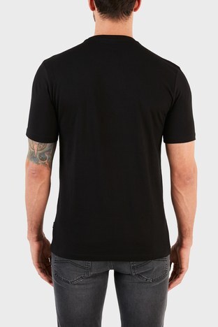 Hugo Boss - Hugo Boss Baskılı % 100 Pamuk Regular Fit Erkek T Shirt 50458236 001 SİYAH (1)