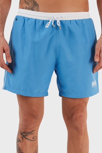 Hugo Boss Logolu Deniz Şort Belden Bağlamalı Erkek Mayo Short 9985001 MAVİ - 2