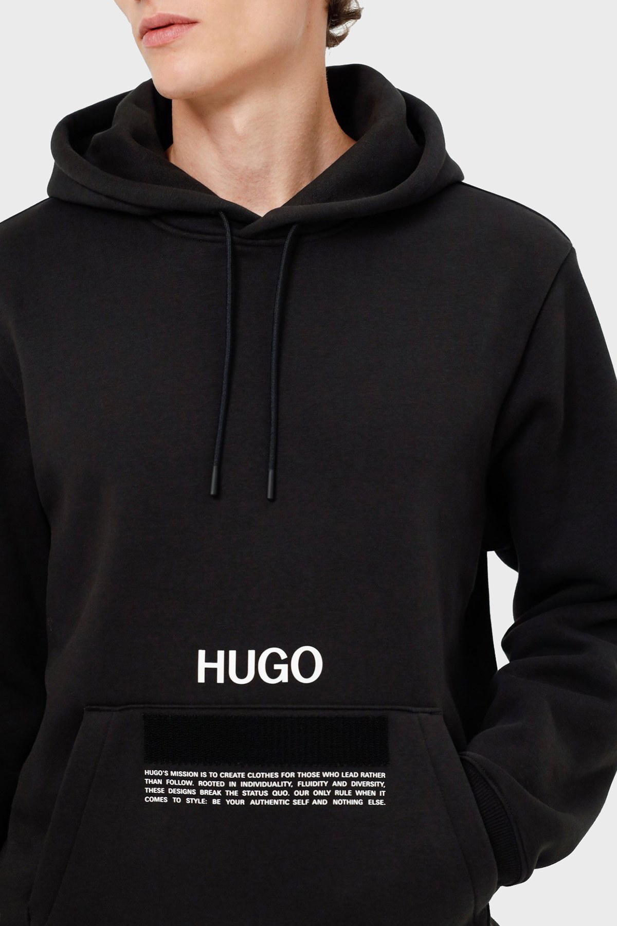 Hugo Boss Logolu Organik Pamuklu Kapüşonlu Relaxed Fit Erkek Sweat 50458329 001 SİYAH