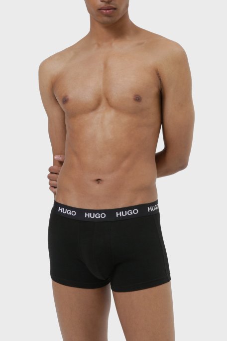 Hugo Pamuklu 3 Pack Erkek Boxer 50435463 001 SİYAH - 4