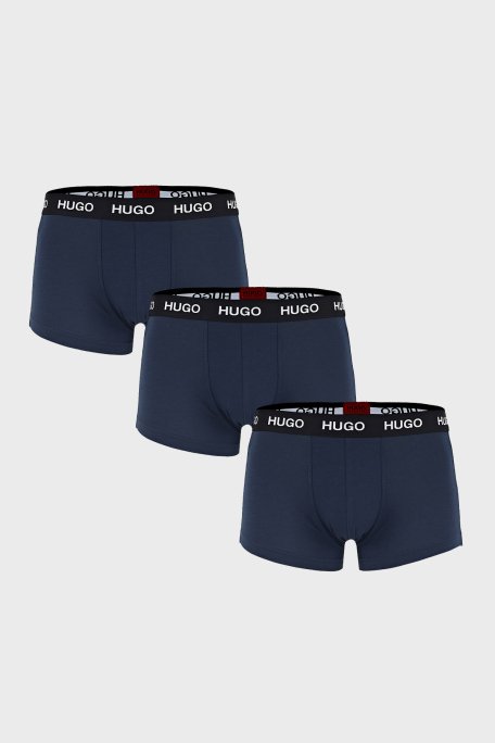 Hugo Pamuklu 3 Pack Erkek Boxer 50435463 410 LACİVERT - 1
