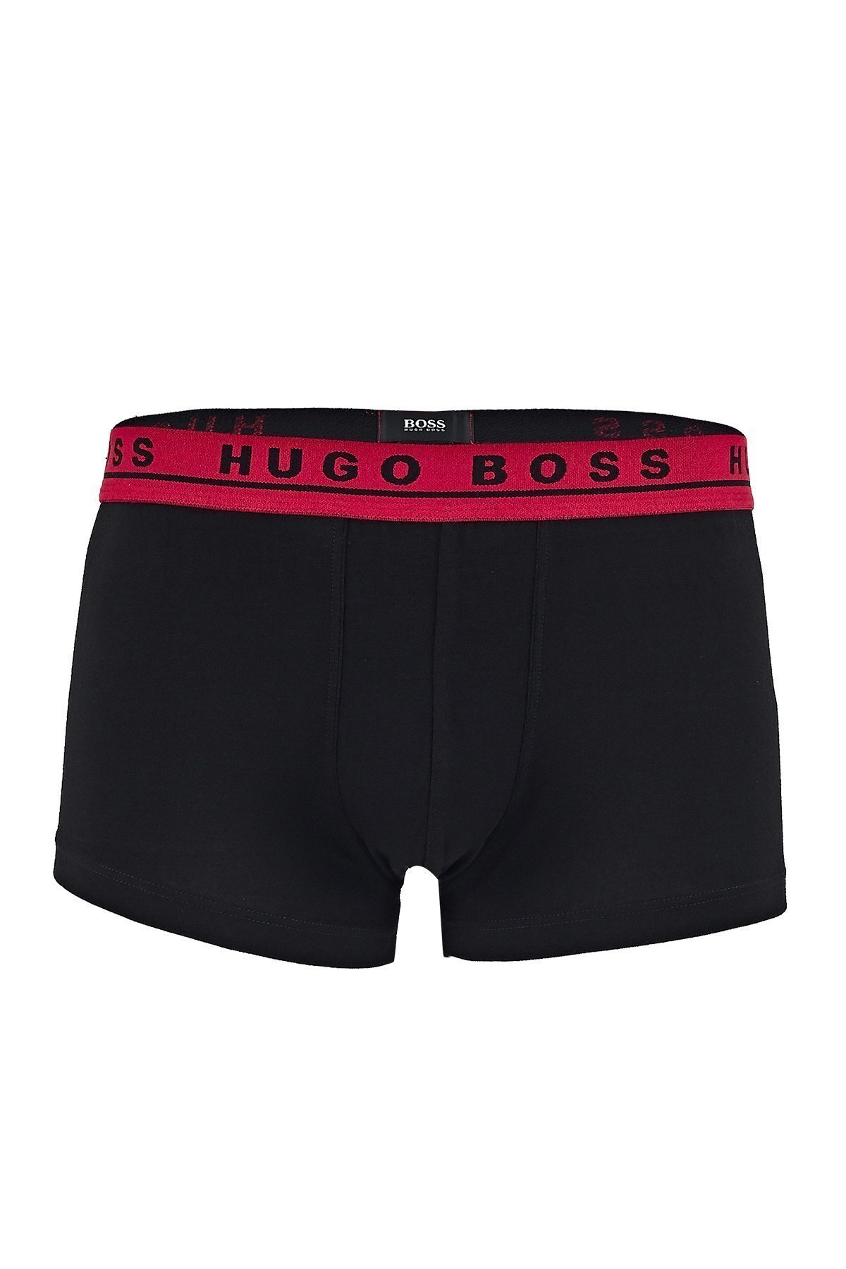 Hugo Boss Pamuklu 3 Pack Erkek Boxer 50438342 965 Siyah-Kırmızı-Gri