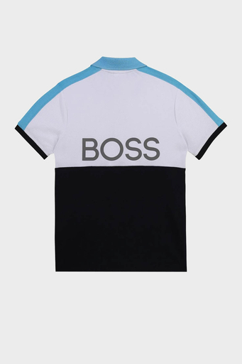 Hugo Boss Pamuklu Çocuk Polo Yaka T Shirt 25L24/N68 WHITE NAVY LACİVERT-BEYAZ