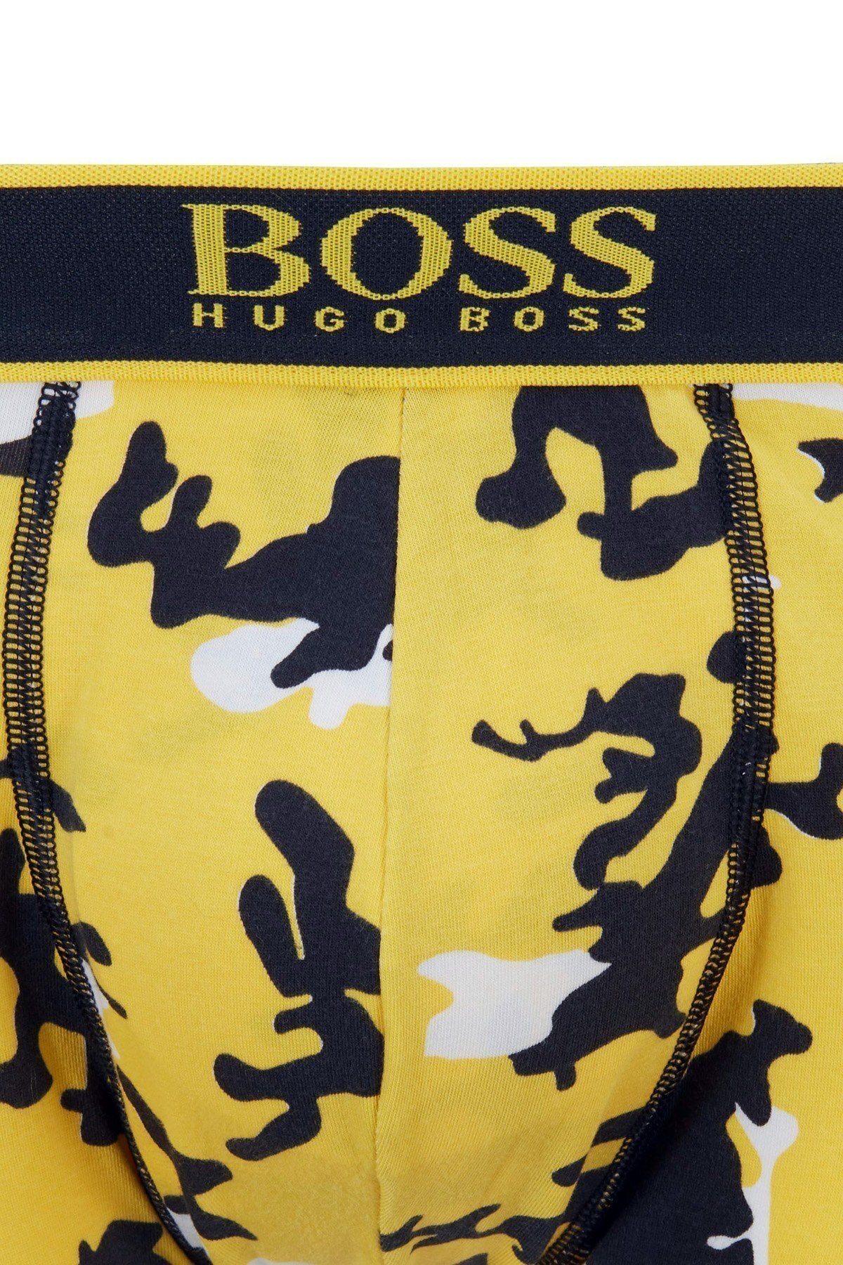 Hugo Boss Pamuklu Desenli Erkek Boxer 50449466 723 SİYAH-SARI