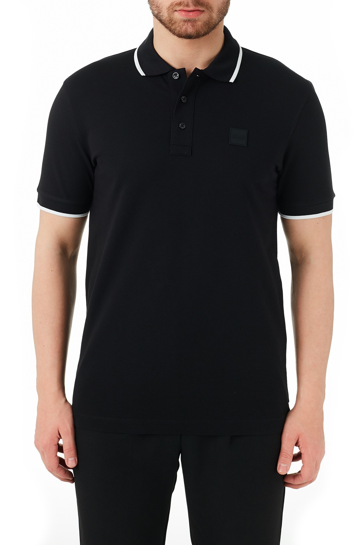 Hugo Boss Pamuklu Düğmeli T Shirt Erkek Polo 50451167 001 SİYAH