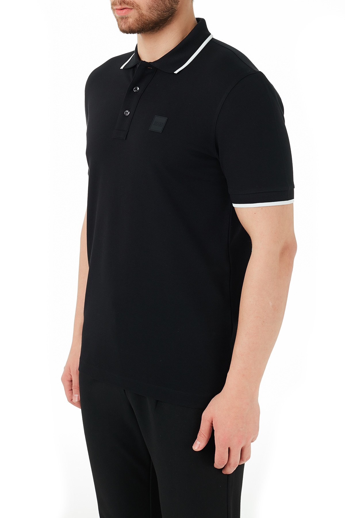 Hugo Boss Pamuklu Düğmeli T Shirt Erkek Polo 50451167 001 SİYAH