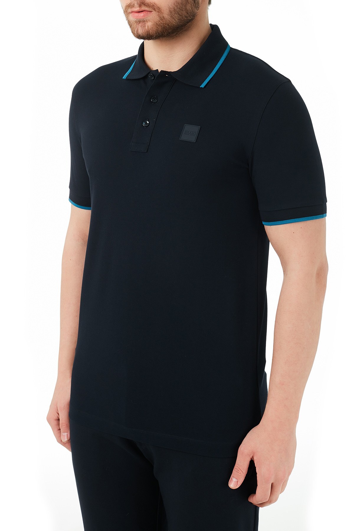 Hugo Boss Pamuklu Düğmeli T Shirt Erkek Polo 50451167 402 LACİVERT