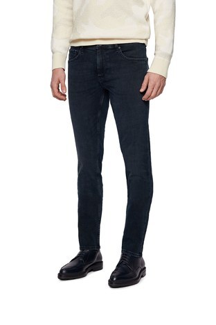 Hugo Boss - Hugo Boss Pamuklu Extra Slim Fit Jeans Erkek Kot Pantolon 50449651 412 LACİVERT (1)