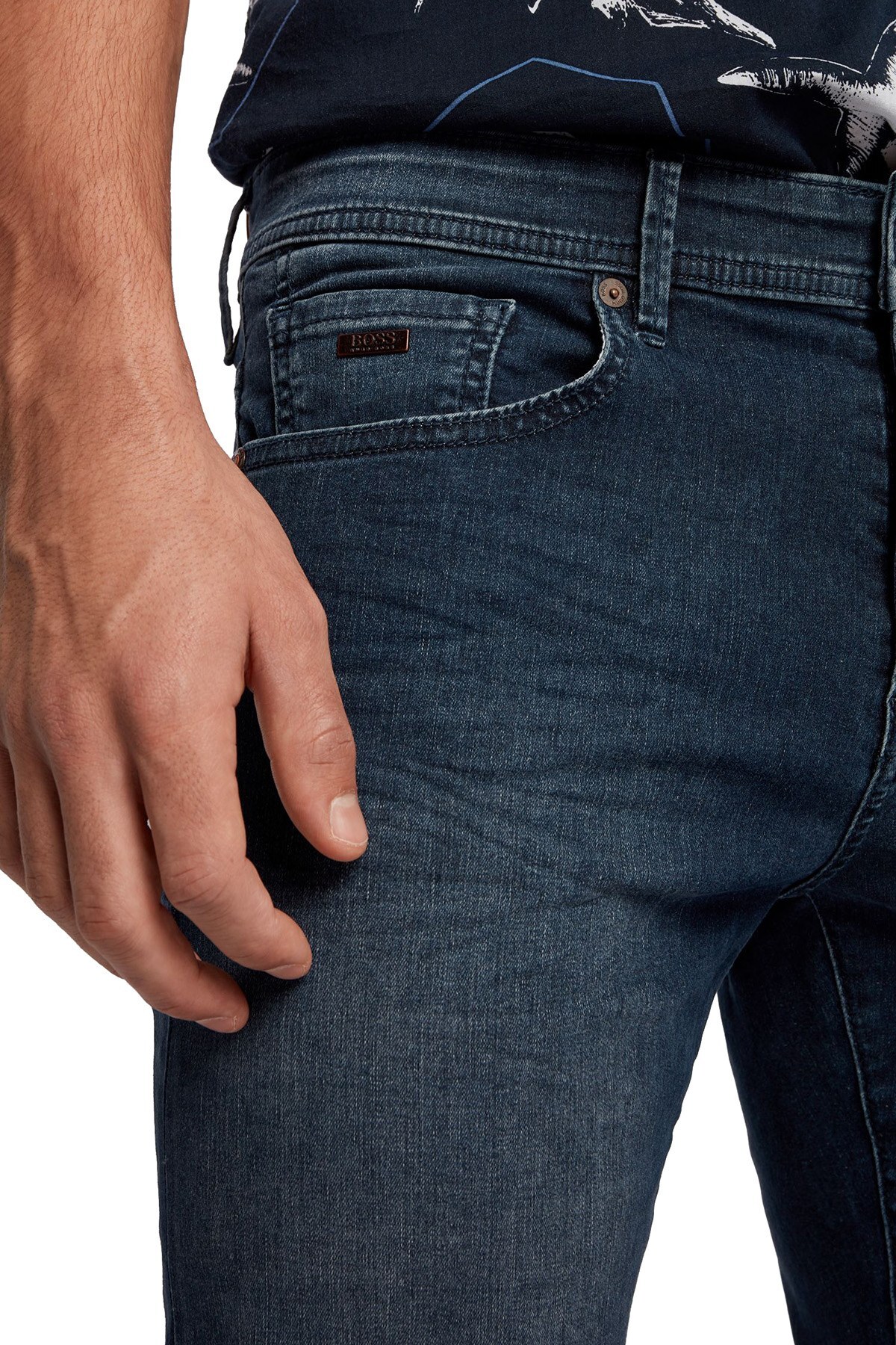 Hugo Boss Pamuklu Skinny Fit Jeans Erkek Kot Pantolon 50449016 410 LACİVERT