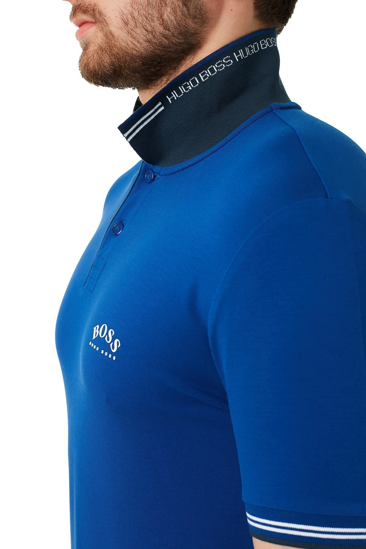 Hugo Boss Pamuklu Slim Fit T Shirt Erkek Polo 50412675 439 MAVİ