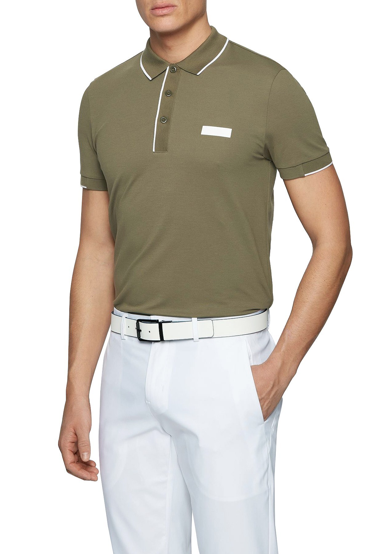Hugo Boss Pamuklu Slim Fit T Shirt Erkek Polo 50448594 315 HAKİ