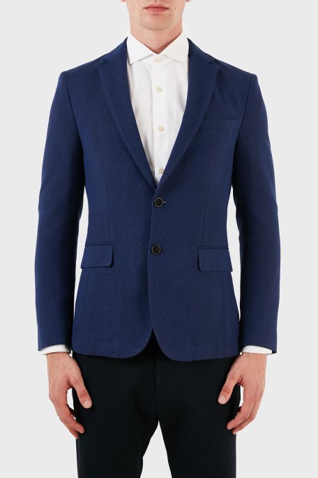 Hugo Boss Pamuklu Streç Blazer Erkek Ceket ZOX50311095C461 LACİVERT - 1