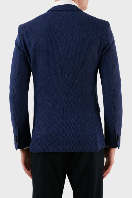 Hugo Boss Pamuklu Streç Blazer Erkek Ceket ZOX50311095C461 LACİVERT - 2
