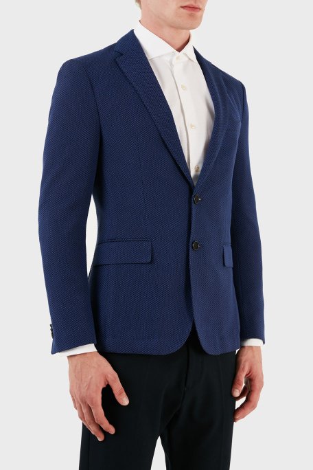Hugo Boss Pamuklu Streç Blazer Erkek Ceket ZOX50311095C461 LACİVERT - 4