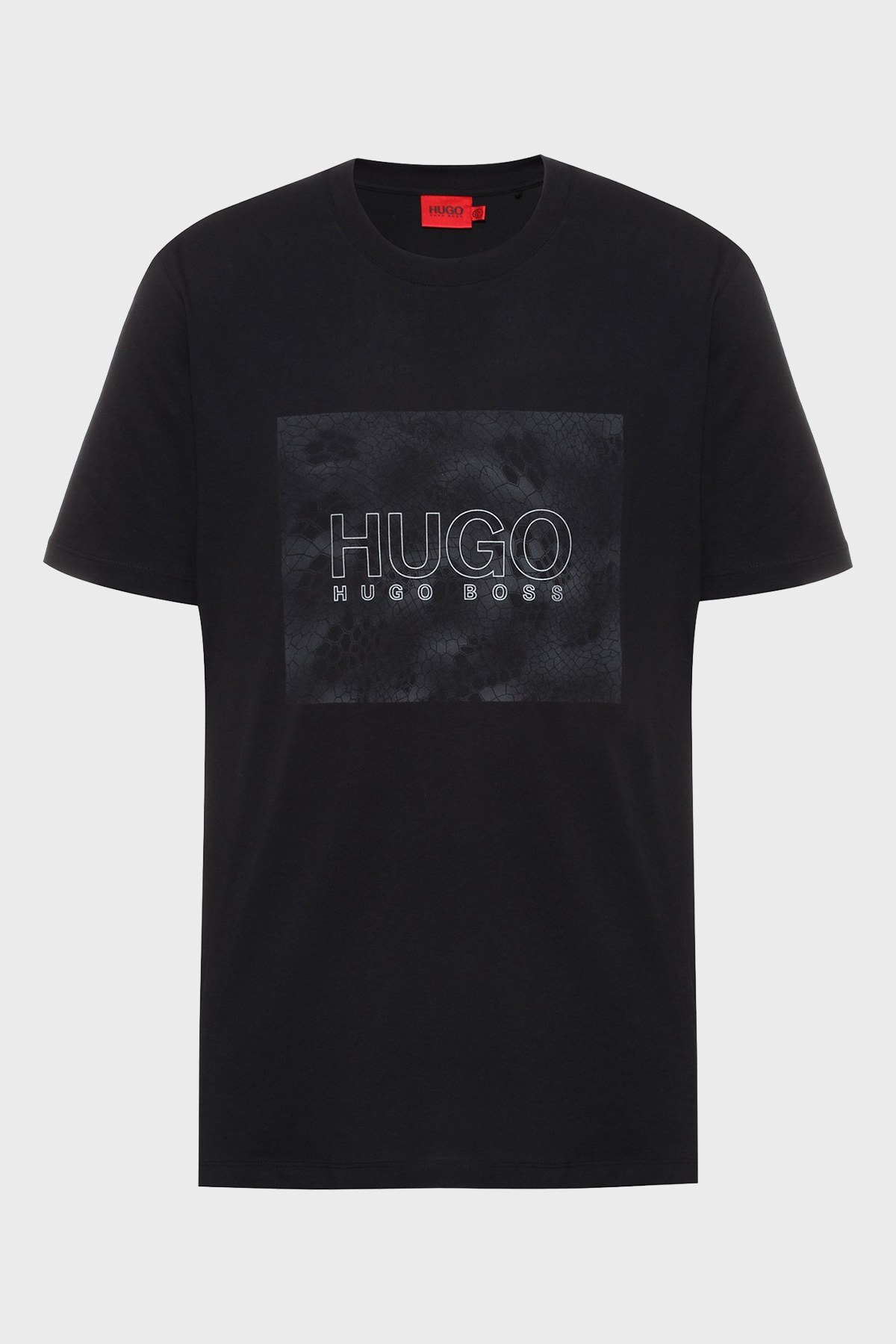 Hugo Boss Regular Fit Baskılı Bisiklet Yaka % 100 Pamuk Erkek T Shirt 50456859 001 SİYAH
