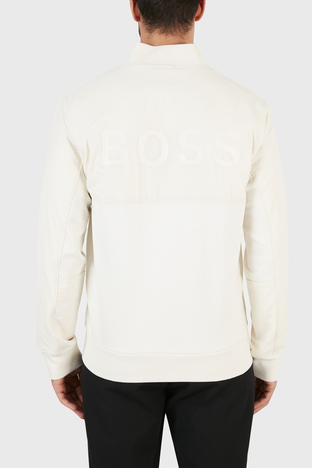 Hugo Boss - Hugo Boss Regular Fit Dik Yaka % 100 Pamuk Erkek Sweat 50452389 118 EKRU (1)