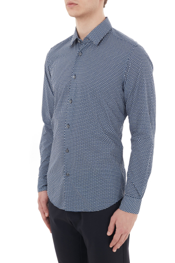 Hugo Boss Regular Fit Düz Yaka % 100 Pamuk Erkek Gömlek 50438904 417 LACİVERT - 2