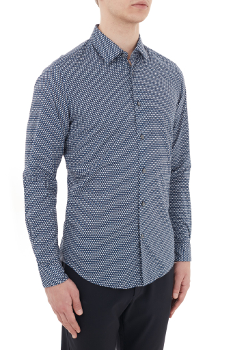 Hugo Boss Regular Fit Düz Yaka % 100 Pamuk Erkek Gömlek 50438904 417 LACİVERT - 4