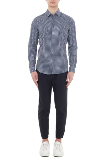Hugo Boss Regular Fit Düz Yaka % 100 Pamuk Erkek Gömlek 50438904 417 LACİVERT - 11