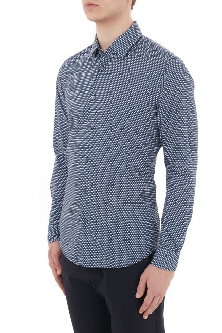 Hugo Boss Regular Fit Düz Yaka % 100 Pamuk Erkek Gömlek 50438904 417 LACİVERT - 2