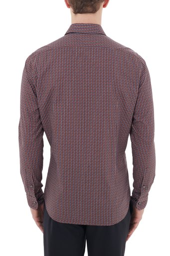 Hugo Boss Regular Fit Düz Yaka % 100 Pamuk Erkek Gömlek 50438904 844 KIRMIZI - 2