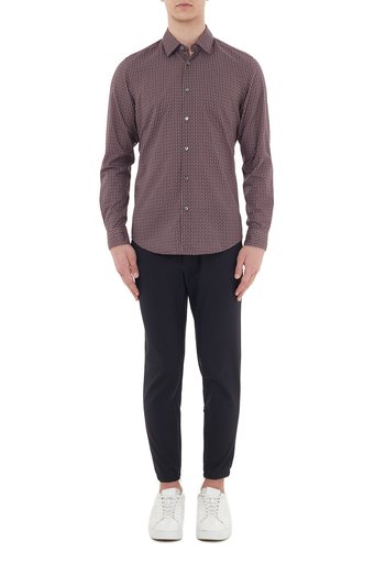 Hugo Boss Regular Fit Düz Yaka % 100 Pamuk Erkek Gömlek 50438904 844 KIRMIZI - 5