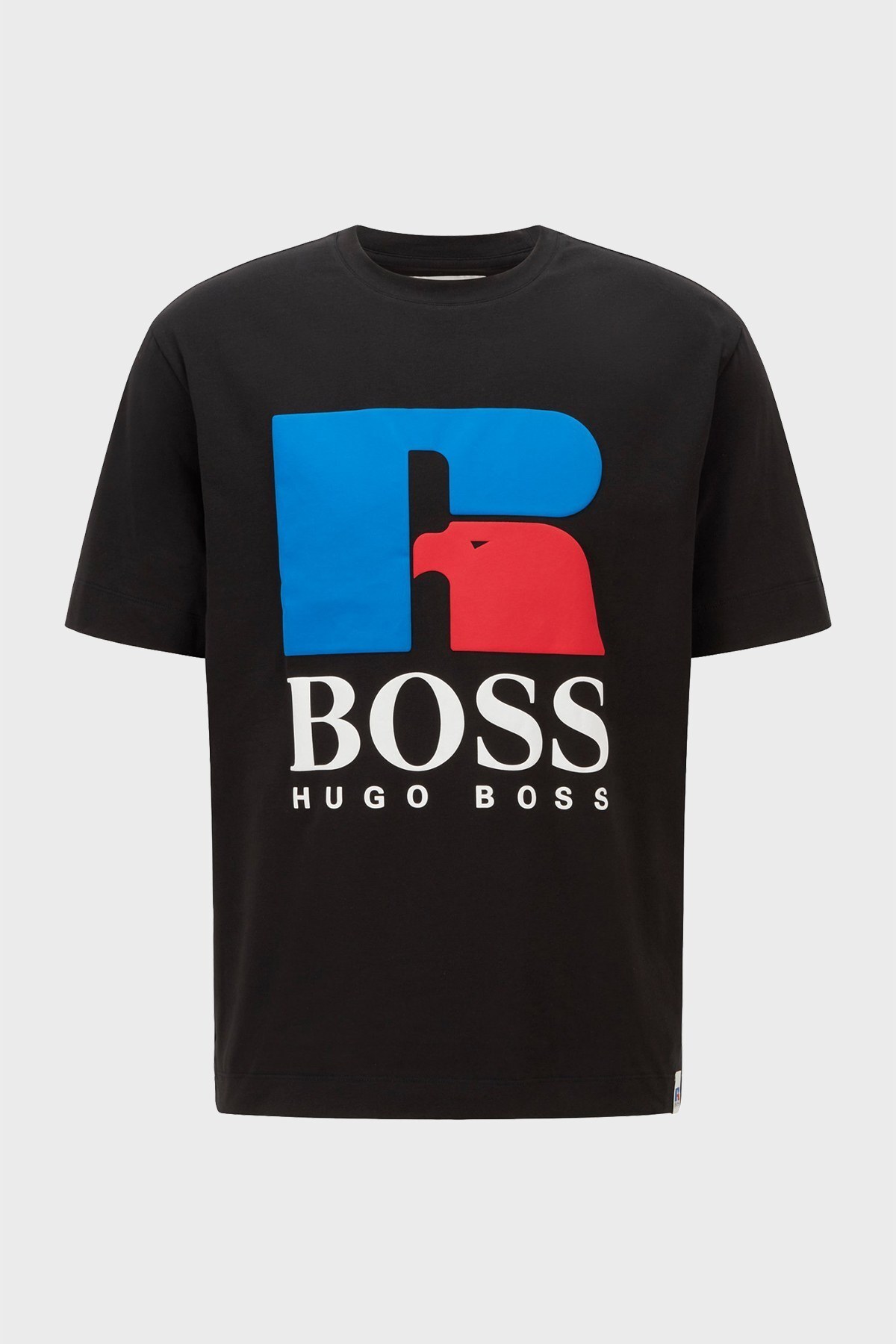 Hugo Boss Relaxed Fit Baskılı Bisiklet Yaka Pamuklu Erkek T Shirt 50457636 001 SİYAH