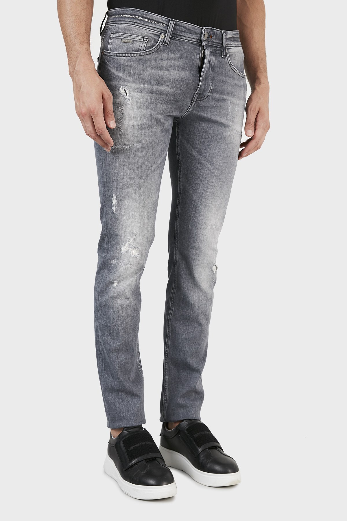 Hugo Boss Slim Fit Cepli Pamuklu Jeans Erkek Kot Pantolon 50453292 033 GRİ