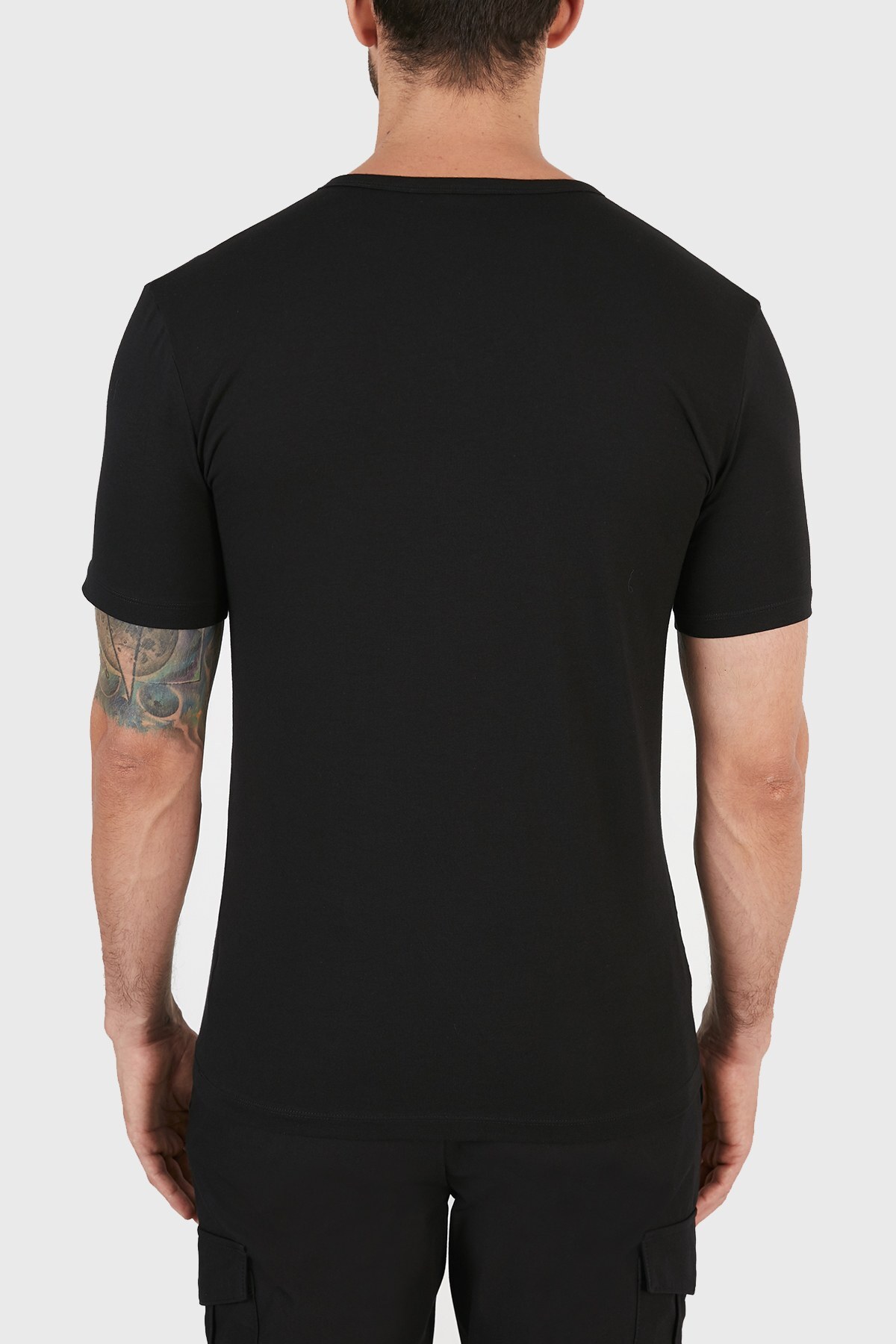 Hugo Boss Slim Fit V Yaka 2 Pack Erkek T Shirt 50325408 001 SİYAH