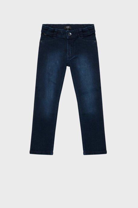 Hugo Boss Streç Pamuklu Slim Fit Çocuk Jeans Kot Pantolon 24710/Z09 RINSE WASH LACİVERT - 1