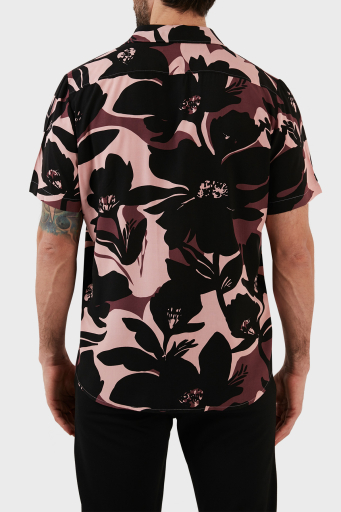 Hugo Desenli Relaxed Fit Apaş Yaka Kısa Kollu Erkek Gömlek 50484363 687 PEMBE - 6
