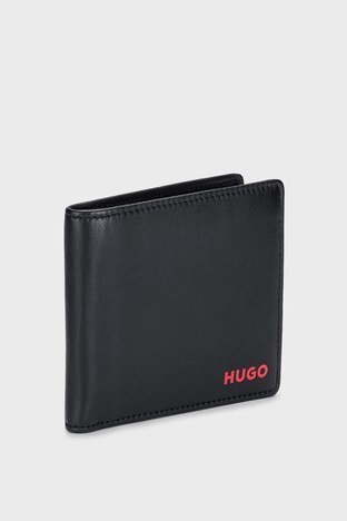 Hugo - Hugo Hakiki Deri Erkek Cüzdan 50470755 002 SİYAH (1)