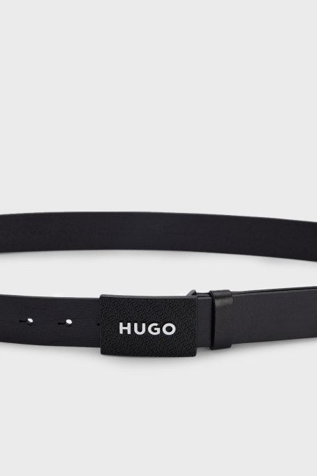 Hugo Hakiki Deri Erkek Kemer 50480856 001 SİYAH - 3