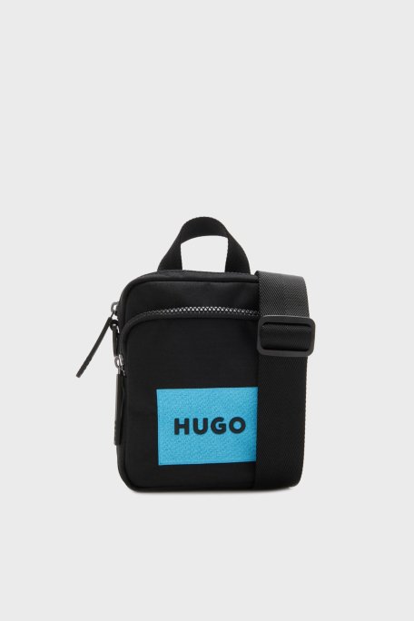 Hugo Logo Baskılı Çıkarılabilir Askılı Fermuarlı Erkek Çanta 50516606 001 SİYAH - 1