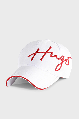 Hugo - Hugo Logo İşlemeli Pamuklu Erkek Şapka 50484571 100 BEYAZ