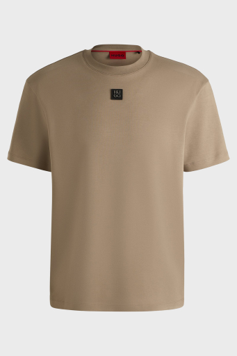 Hugo Logolu Bisiklet Yaka % 100 Pamuk Regular Fit Erkek T Shirt 50505201 219 TOPRAK - 5