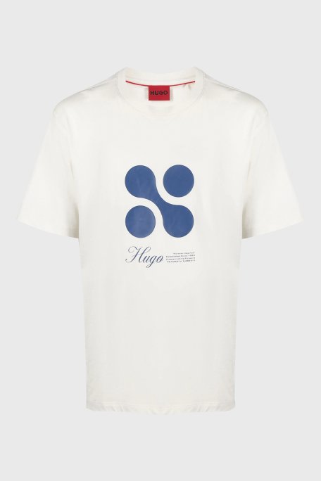 Hugo Logolu Bisiklet Yaka Pamuklu Regular Fit Erkek T Shirt 50504926 121 BEYAZ - 5