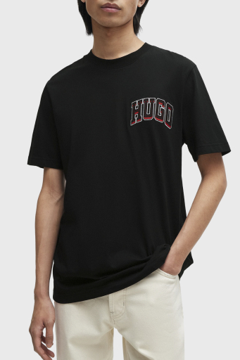 Hugo Logolu Bisiklet Yaka Regular Fit Pamuklu Erkek T Shirt 50515067 001 SİYAH - 5