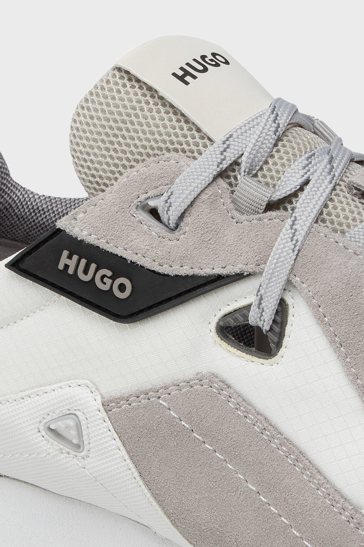 Hugo Logolu Deri Sneaker Erkek Ayakkabı 50471233 120 BEYAZ-GRİ