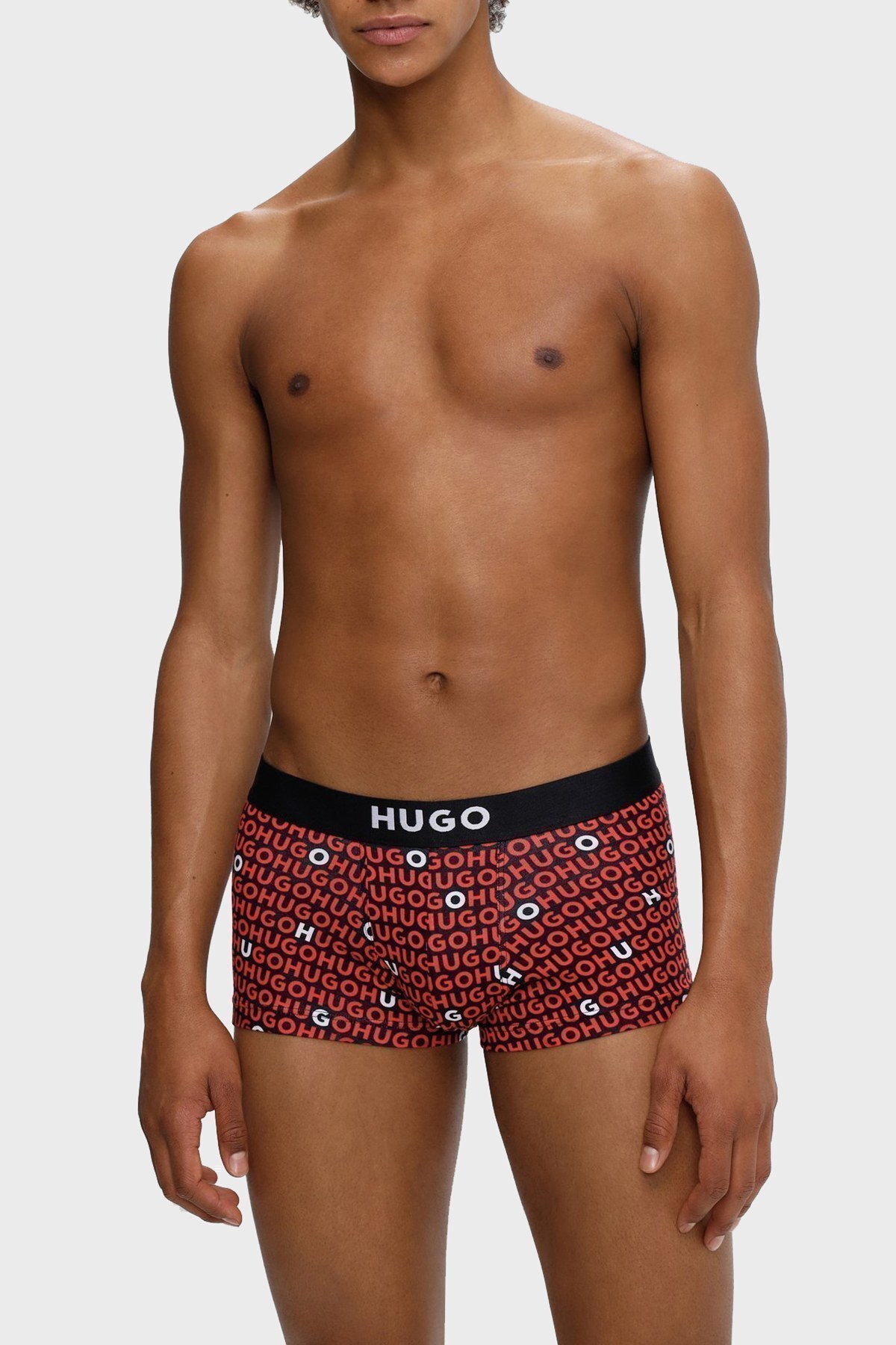 Hugo Logolu Elastik Bel Bantlı Pamuklu 2 Pack Erkek Boxer 50469708 640 KIRMIZI