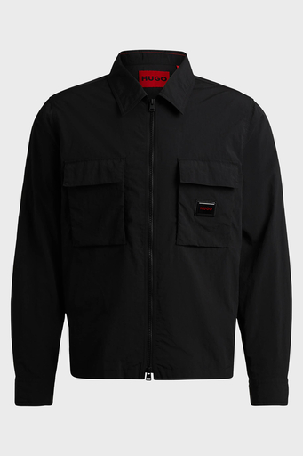 Hugo Logolu Fermuarlı Regular Fit Erkek Gömlek 50520090 001 SİYAH - 6